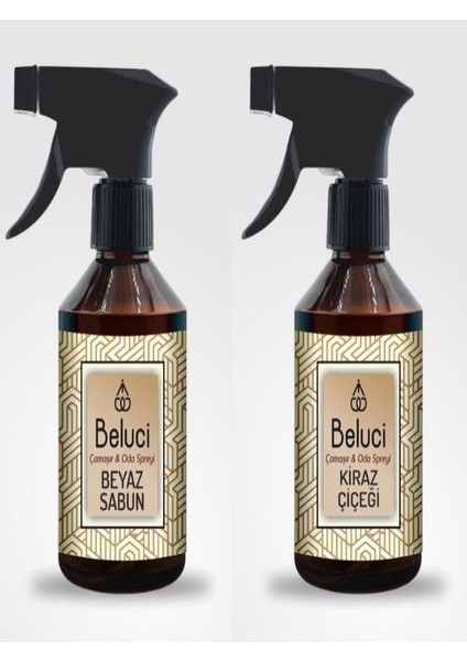 Beyaz Sabun + Kiraz Çiçeği Oda ve Çamaşır Spreyi Koku Giderici 2 x 250 ml