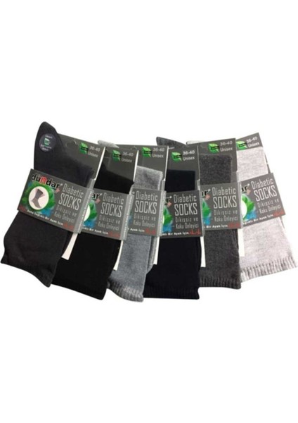 Unisex 12"li Karışık Renk Bambu Dikişsiz Sıkmayan Çorap