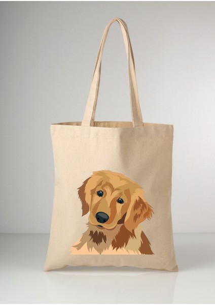 Cute Dog Köpekli Tote Bez Çanta