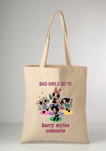 Powerpuff Harry Styles Tote Bez Çanta