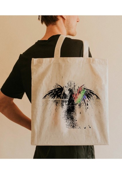 Pink Floyd Dark Side Of The Moon Tasarımlı Bez Çanta