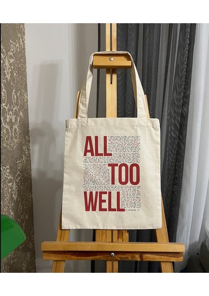 Taylor Swift All Too Well Tasarımlı Bez Çanta