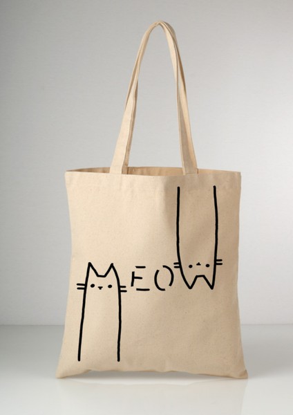 Meov Cat Tote Tasarımlı Bez Çanta fiyatları