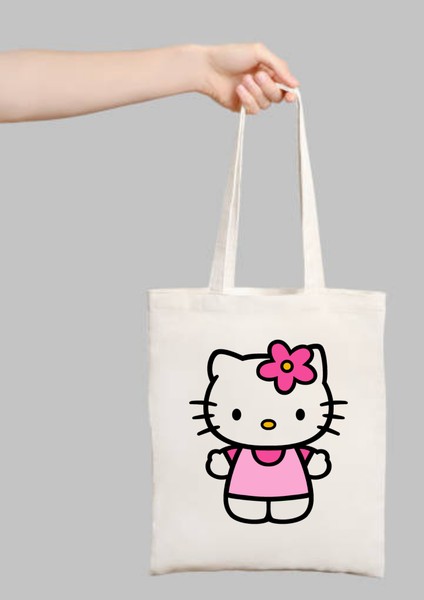 Hello Kitty Tasarım Bez Çanta