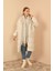 Kapitone Kumaş Uzun Kol Oversize/salaş Kadın Mont-Taş 4