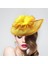 2x Mesh Fascinator Şapka Şapkası Kokteyl Çay Partisi Gelin Sarı Gri (Yurt Dışından) 4
