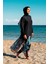 Siyah Kadın Tesettür Mayo Üzerine Kaftan Kimono Pareo P2203 3