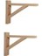 Ahşap Raf Ayağı Çam Naturel Ahşap 2 Adet L Raf Tutucu Ayak 20 x 15 cm 3