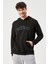 ALTINYILDIZ CLASSICS Erkek Siyah Slim Fit Dar Kesim Kapüşonlu Pamuklu Rahat Sweatshirt 1