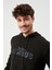 ALTINYILDIZ CLASSICS Erkek Siyah Slim Fit Dar Kesim Kapüşonlu Pamuklu Rahat Sweatshirt 3