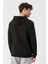 ALTINYILDIZ CLASSICS Erkek Siyah Slim Fit Dar Kesim Kapüşonlu Pamuklu Rahat Sweatshirt 5