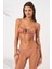 Blake Büzgülü Önden Bağlamalı Bikini Takım Bronz 231226 1