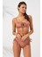 Blake Büzgülü Önden Bağlamalı Bikini Takım Bronz 231226 3