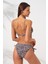 Blake Büzgülü Önden Bağlamalı Bikini Takım Leopar 231226-D 2