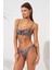 Blake Büzgülü Önden Bağlamalı Bikini Takım Leopar 231226-D 3