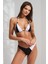 Parçalı Üçgen Brazilian Bikini Takım Siyah&beyaz 231200 1