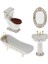 4pcs Beyaz Renkli Banyo Seti Mobilya 1/12 Dollhouse Minyatür Kitler(Yurt Dışından) 1