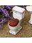 4pcs Beyaz Renkli Banyo Seti Mobilya 1/12 Dollhouse Minyatür Kitler(Yurt Dışından) 4