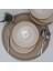 Arna 20 cm Seramik Yemek Tabağı 6 Adet Cappuccino 1