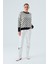 Donna Pullover Petek Desenli Kadın Triko Kazak Siyah/ekru 1