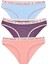 Kadın 3'lü Paket Çizgilii Bikini Külot Renkli 1