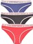 Kadın 3'lü Paket Çizgilii Bikini Külot Karışık Renk 1