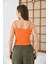 Kadın Turuncu Ince Askılı Kaşkorse Atlet 1