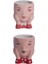 2x Yüz Saksı Bitki Bitki Pot Kafası Figürinler Mini (Yurt Dışından) 1