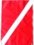 Kırmızı ve Beyaz Polyester Bayrak Tüplü Dalış Spearfishing Sinyali 35*50CM 50X35 cm (Yurt Dışından) 2