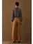 Yırtmaç Detaylı Saten Pantolon - Camel 8