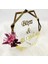 Organizasyon Şahika Esse Tasarım Çiçekli Masa Isimlik Pleksi Gold Gümüş 6gen 25X25 1