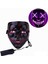 Erdemshop Hallowen LED Işıklı Neon Maske 3 Modlu Parti Eğlence Maskesi Erdem Shop Mor 1