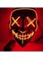 Jetcom Hallowen LED Işıklı Neon Maske 3 Modlu Parti Eğlence Maskesi Transparan Kırmızı 1