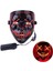 Jetcom Hallowen LED Işıklı Neon Maske 3 Modlu Parti Eğlence Maskesi Transparan Kırmızı 2
