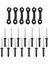 6pcs Naylon Kayak Kano Teknesi Naylon Gözleri 12 Pcs Rıvets (Yurt Dışından) 1