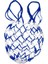 Prettyia Mesh Top Çanta Basketbol Tek Top Taşıma Depolama Torbası Mavi Beyaz (Yurt Dışından) 1