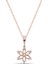 Minimal Lotus Çiçeği 925 Ayar Gümüş Kadın Rose Kolye 1