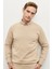 ALTINYILDIZ CLASSICS Erkek Bej Standart Fit Normal Kesim Bisiklet Yaka Yünlü Rahat Triko Kazak 1