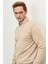 ALTINYILDIZ CLASSICS Erkek Bej Standart Fit Normal Kesim Bisiklet Yaka Yünlü Rahat Triko Kazak 3