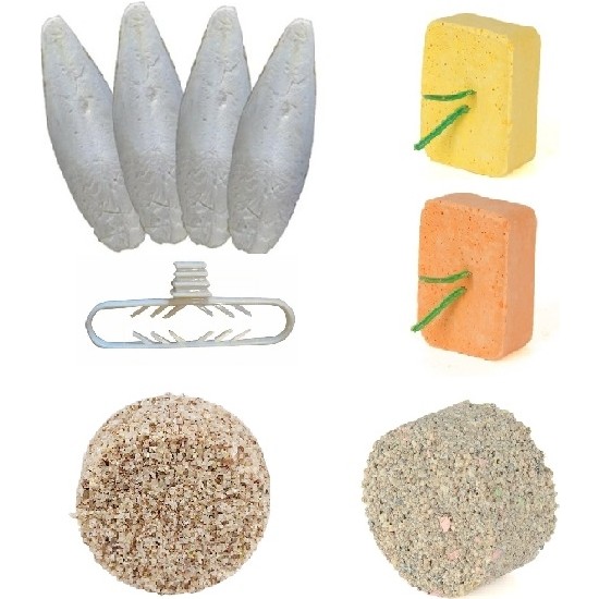 Petistera Kuşlar İçin Enerji ve Mineral İhtiyacını Karşılayan 2'li Enerji Blok + 2'li Mineral Blok +4'lü Küçük Kalamar Kemiği