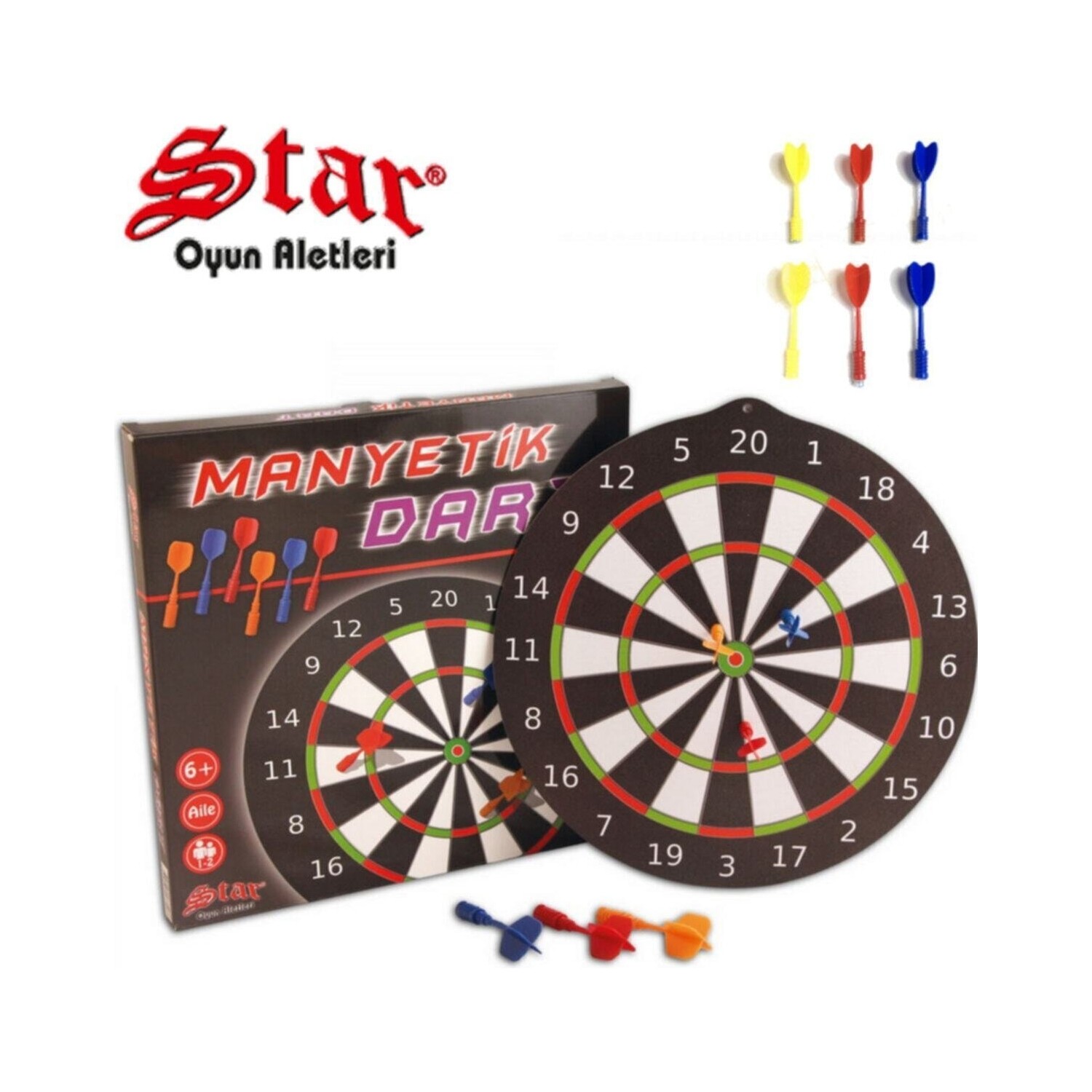 Star Okey Manyetik Dart Tahtası Dart 14.5 Inç 37 cm Lik Fiyatı