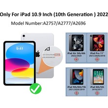 MTK Moveteck Apple ipad 10. Nesil 10.9 Inç 2022 Uyumlu Stand Özellikli Kılıf Yatay Dikey Dönen Üç Katlı Koruyucu Zırh Koruyucu Kılıf