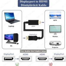 BK Teknoloji Yüksek Kalite Displayport To HDMI Dönüştürücü Kablo - 3 Metre