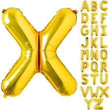 Patladı Gitti Folyo Harf Balon Gold 16 Inç 36 cm