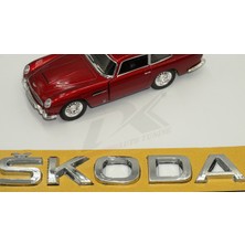 DK Tuning Skoda Bagaj Krom Abs 3m 3D Yazı Logo Amblem