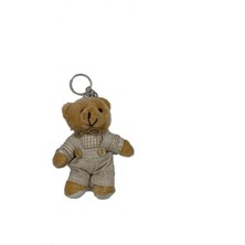 Hayalperest Boncuk Kıyafetli Ekoseli Erkek Peluş Ayıcık 9 cm