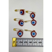 Hayalperest Boncuk Kırmızı Iğneli Nazar Boncuğu 50 Adet