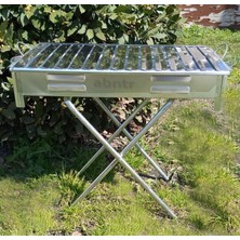 Galveniz Gövde Krom OLUKLU60CM Sağlıklı Barbekü Seyyar Gril