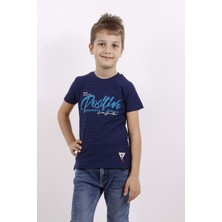 Toontoy Kids Erkek Çocuk Flok Baskılı Örgülü Tişört10