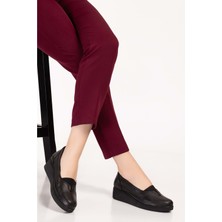 Gondol Içi Dışı Hakiki Deri Yumuşak Dokulu Günlük Ayakkabı NDR.101 - Siyah - 36